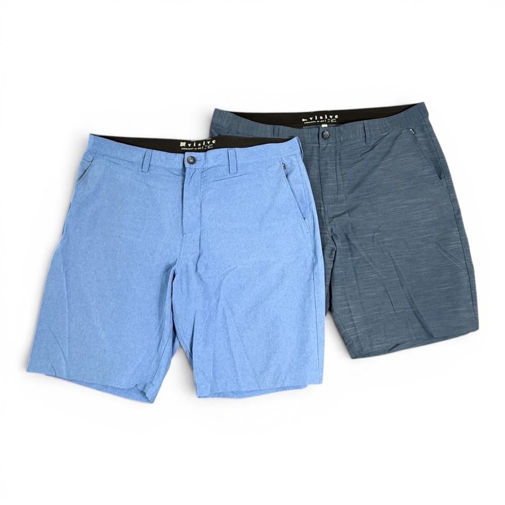 Visive Golf Hybrid Shorts Mens 40 Blue Lot 2pr Quick Dry Stretch Gorpcore Hiking